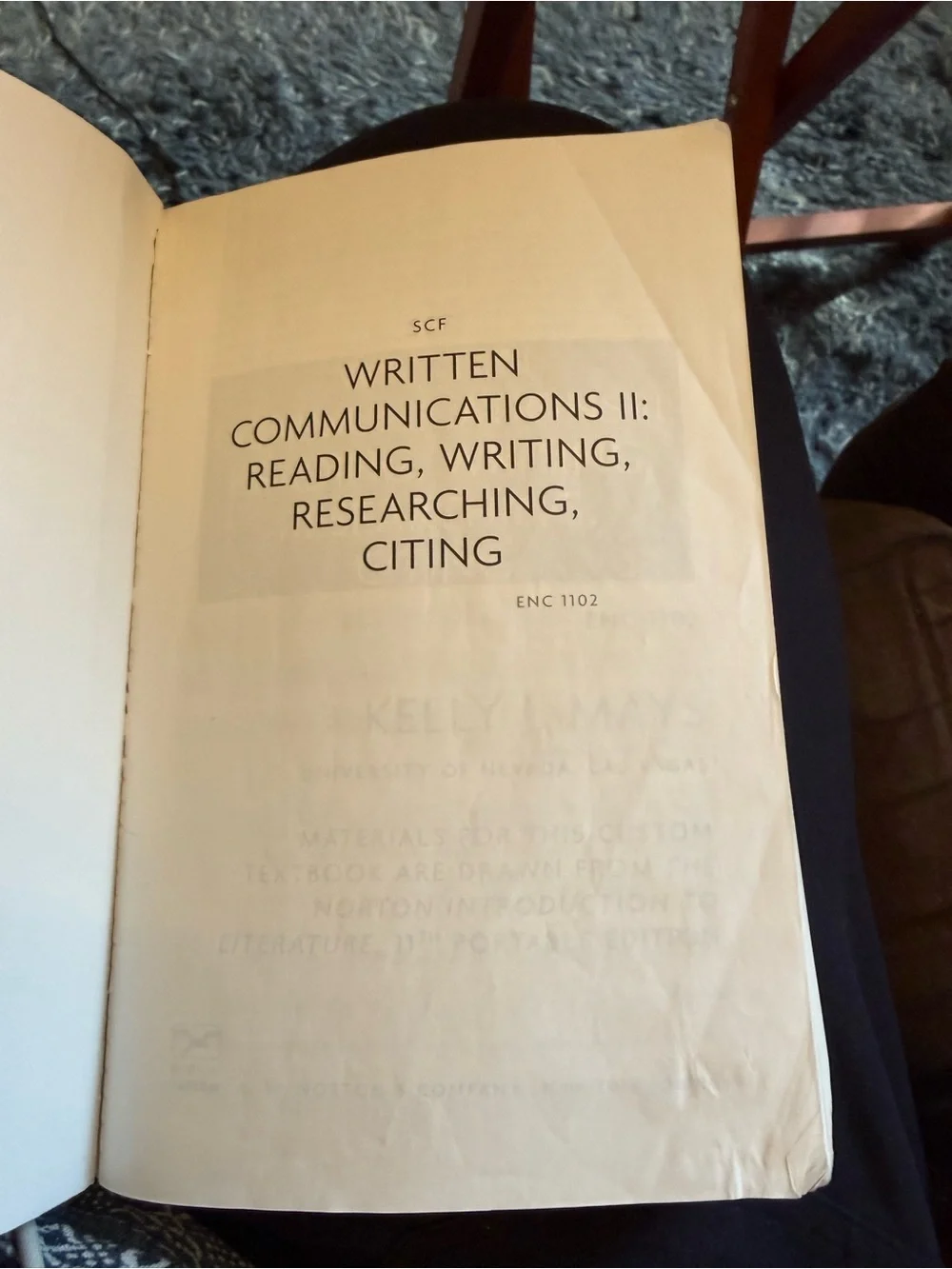 State College of Florida Written Communications II Textbook Paperback